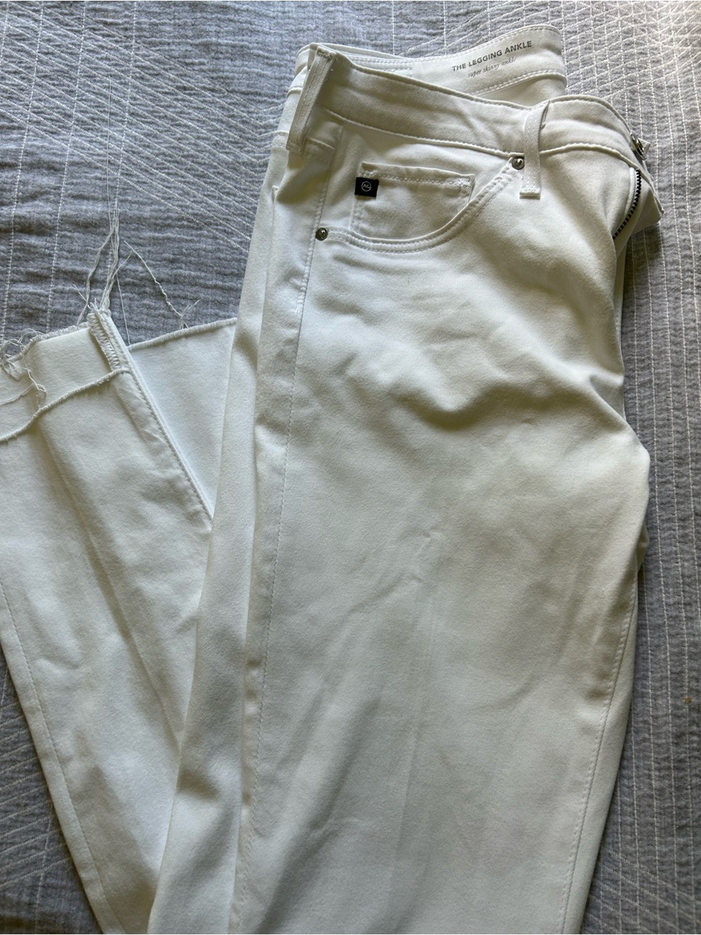 AG Adriano Goldschmid the Legging Ankle Super Skinny Jeans women size 29 R white - Picture 7 of 15